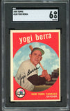 1959 Topps Baseball #180 Yogi Berra Yankees SGC 6 EX-MT 538296