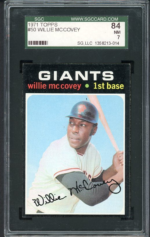 1971 Topps Baseball #050 Willie McCovey Giants SGC 7 NM 538299