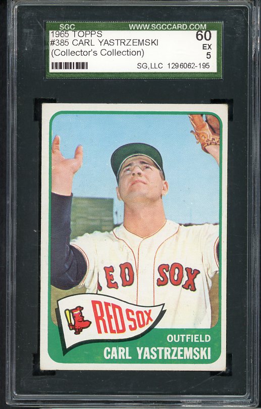 1965 Topps Baseball #385 Carl Yastrzemski Red Sox SGC 5 EX 538309