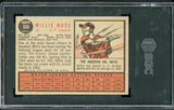 1962 Topps Baseball #300 Willie Mays Giants SGC 4.5 VG-EX+ 538310