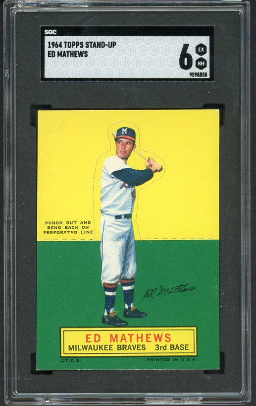 1964 Topps Baseball Stand Ups Eddie Mathews Braves SGC 6 EX-MT 538320
