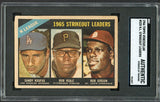 1966 Topps Venezuelan #225 N.L. Strike Out Leaders Sandy Koufax SGC Auth 538323