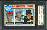 1968 Topps Baseball #011 N.L. Strike Out Leaders Jenkins SGC 6 EX-MT 538326