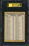 1968 Topps Baseball #011 N.L. Strike Out Leaders Jenkins SGC 6 EX-MT 538326