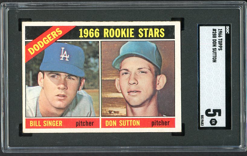 1966 Topps Baseball #288 Don Sutton Dodgers SGC 5 EX 538332