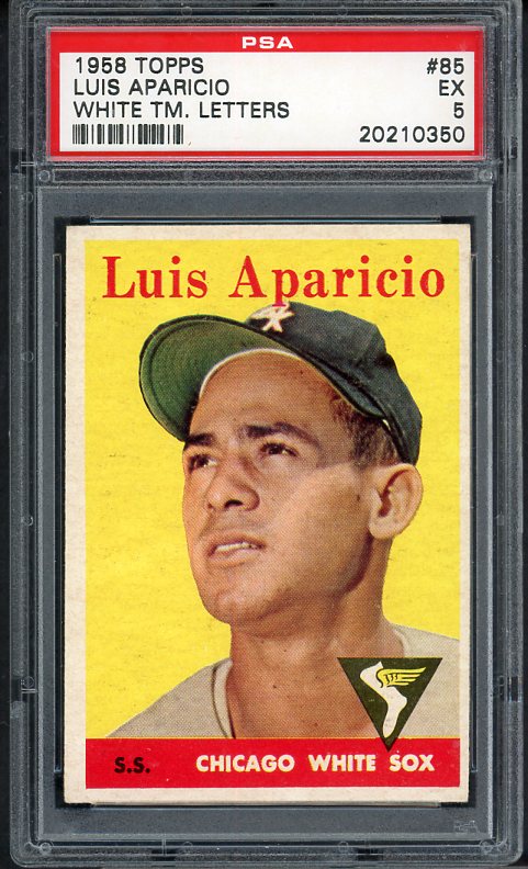 1958 Topps Baseball #085 Luis Aparicio White Sox PSA 5 EX 538339