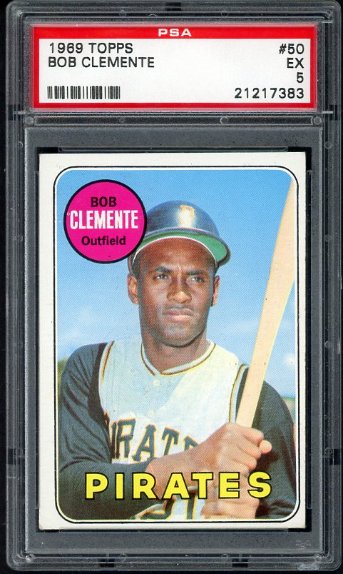 1969 Topps Baseball #050 Roberto Clemente Pirates PSA 5 EX 538340