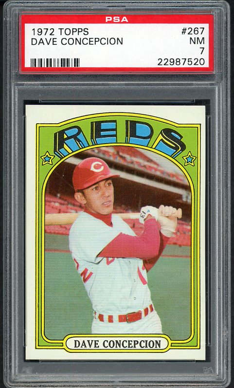 1972 Topps Baseball #267 Dave Concepcion Reds PSA 7 NM 538365