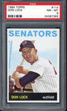 1964 Topps Baseball #114 Don Lock Senators PSA 8 NM/MT 538378
