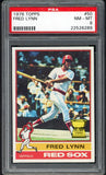 1976 Topps Baseball #050 Fred Lynn Red Sox PSA 8 NM/MT 538384