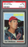 1970 Topps Baseball #211 Ted Williams Senators PSA 6 EX-MT 538402