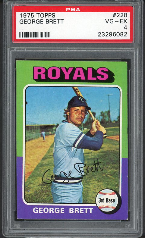 1975 Topps Baseball #228 George Brett Royals PSA 4 VG-EX 538407