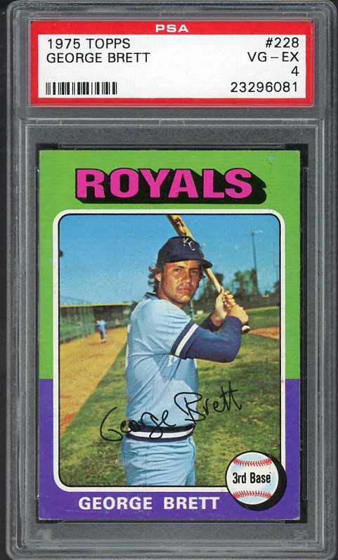 1975 Topps Baseball #228 George Brett Royals PSA 4 VG-EX 538408