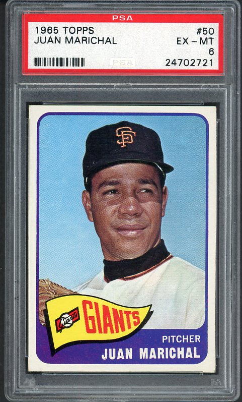 1965 Topps Baseball #050 Juan Marichal Giants PSA 6 EX-MT 538409