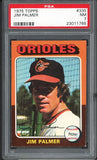 1975 Topps Baseball #335 Jim Palmer Orioles PSA 7 NM 538411