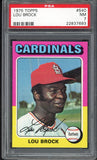 1975 Topps Baseball #540 Lou Brock Cardinals PSA 7 NM 538418