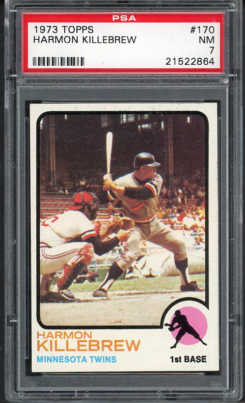 1973 Topps Baseball #170 Harmon Killebrew Twins PSA 7 NM 538419