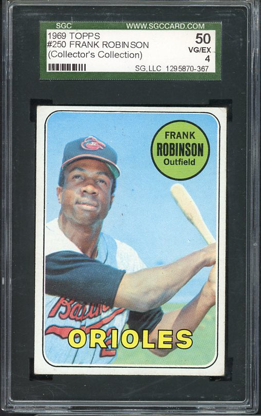 1969 Topps Baseball #250 Frank Robinson Orioles SGC 4 VG-EX 538426