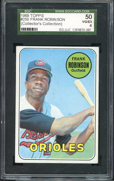 1969 Topps Baseball #250 Frank Robinson Orioles SGC 4 VG-EX 538426