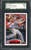 2012 Topps #661 Bryce Harper Nationals SGC 7 NM Leg Up 538431