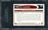 2012 Topps #661 Bryce Harper Nationals SGC 7 NM Leg Up 538431