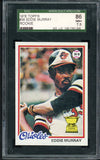 1978 Topps Baseball #036 Eddie Murray Orioles SGC 7.5 NM+ 538433