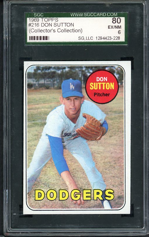 1969 Topps Baseball #216 Don Sutton Dodgers SGC 6 EX-MT 538435