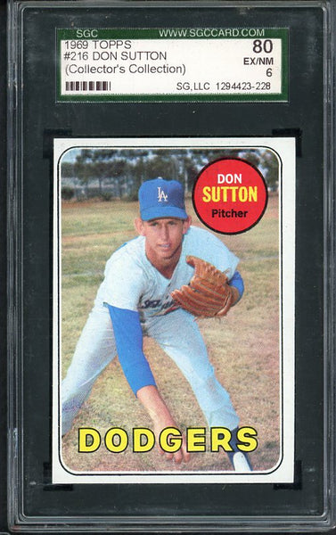 1969 Topps Baseball #216 Don Sutton Dodgers SGC 6 EX-MT 538435
