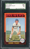 1975 Topps Baseball #223 Robin Yount Brewers SGC 7 NM 538436