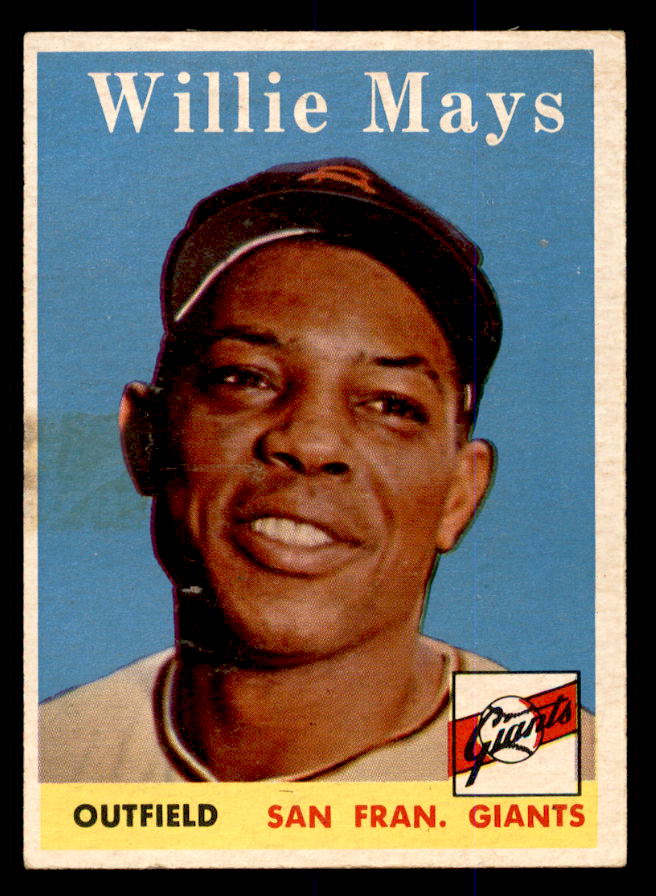 1958 Topps Baseball #005 Willie Mays Giants GD-VG tape residue 538437