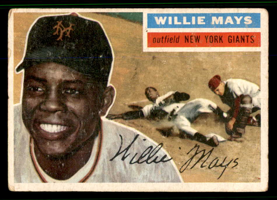 1956 Topps Baseball #130 Willie Mays Giants Good Gray 538469