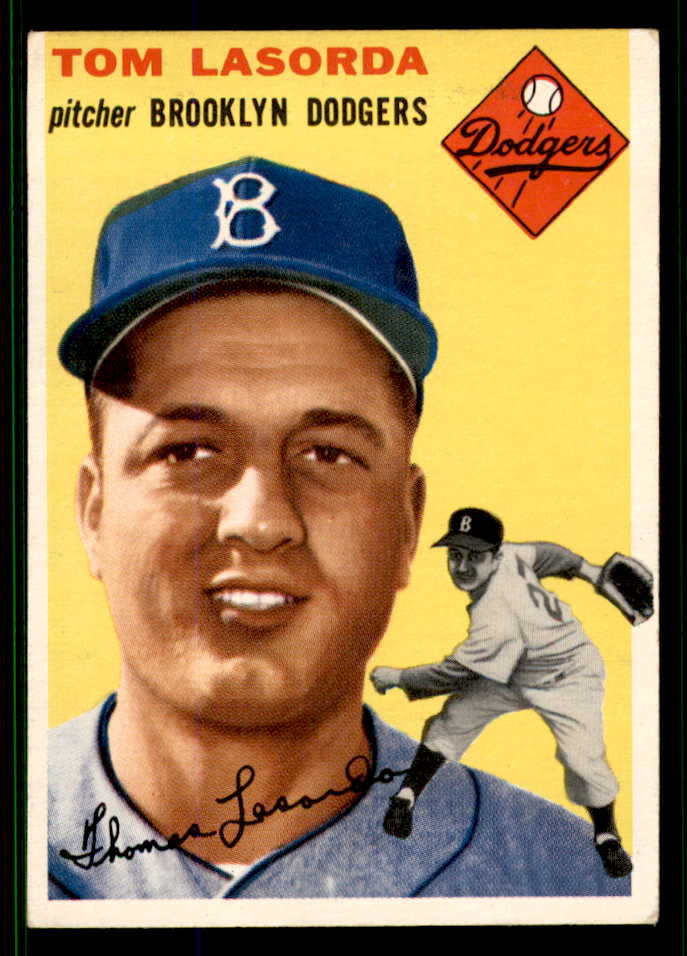 1954 Topps Baseball #132 Tom Lasorda Dodgers EX 538471