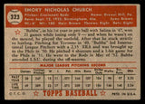 1952 Topps Baseball #323 Bubba Church Reds VG-EX 538473