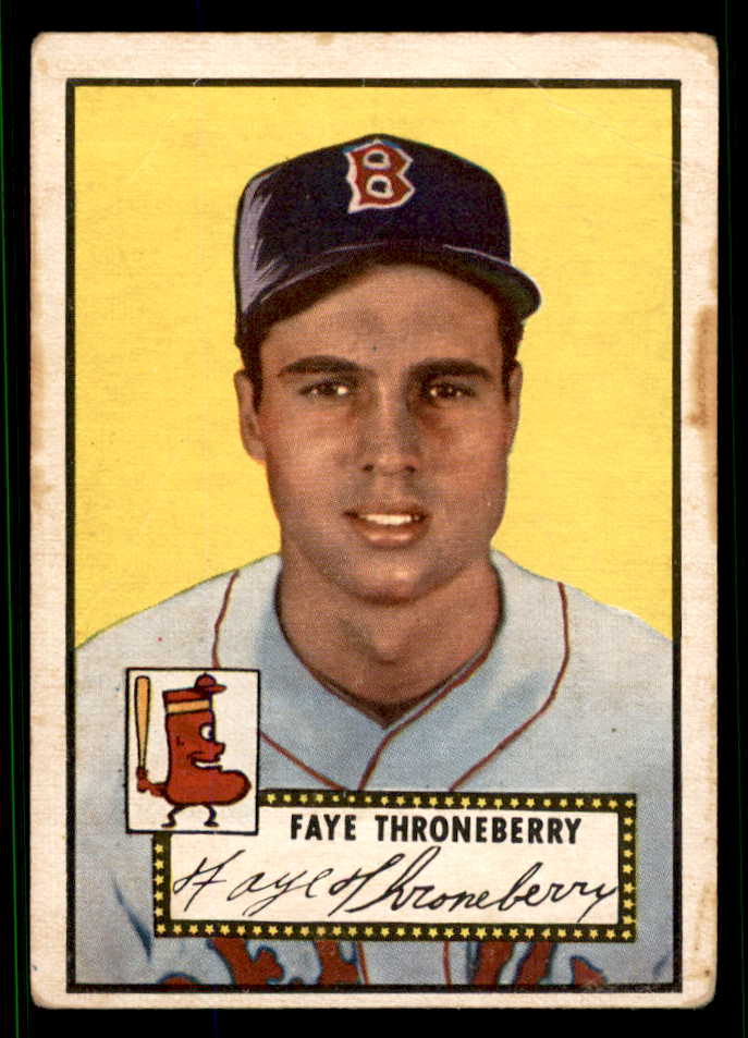 1952 Topps Baseball #376 Faye Throneberry Red Sox Good 538476