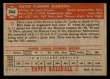 1952 Topps Baseball #366 Dave Madison Browns VG-EX 538483