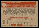 1952 Topps Baseball #373 Jim Turner Yankees VG 538485
