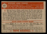 1952 Topps Baseball #361 Bill Posedel Pirates EX 538486