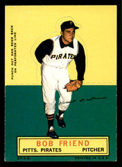 1964 Topps Baseball Stand Ups Bob Friend Pirates EX 538506