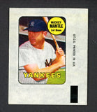 1969 Topps Baseball Decals Mickey Mantle Yankees NR-MT 538528