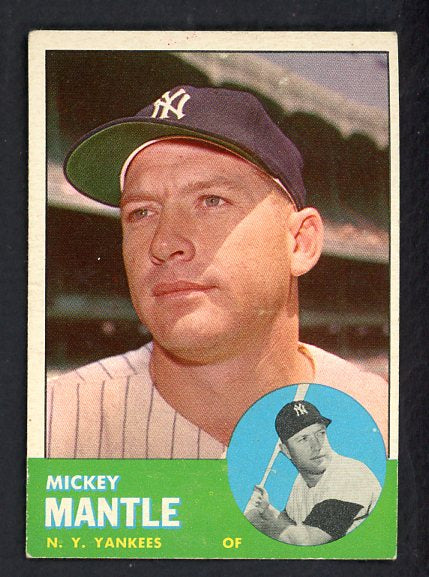 1963 Topps Baseball #200 Mickey Mantle Yankees EX 538531