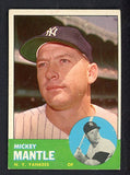 1963 Topps Baseball #200 Mickey Mantle Yankees EX 538531