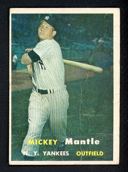 1957 Topps Baseball #095 Mickey Mantle Yankees GD-VG 538534