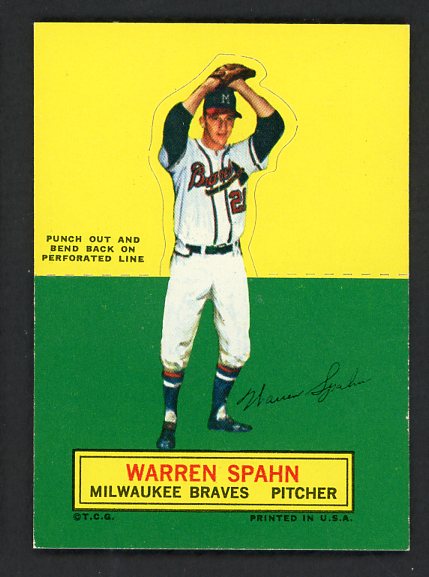 1964 Topps Baseball Stand Ups Warren Spahn Braves NR-MT 538542