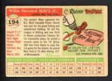 1955 Topps Baseball #194 Willie Mays Giants VG 538547