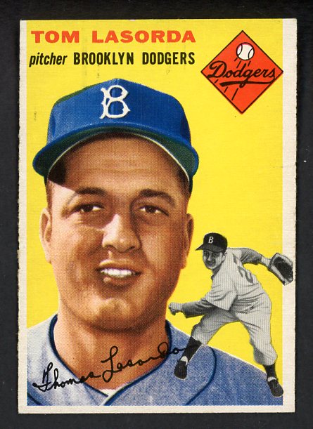 1954 Topps Baseball #132 Tom Lasorda Dodgers NR-MT 538559