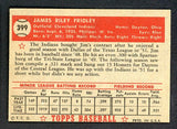 1952 Topps Baseball #399 Jim Fridley Indians EX+/EX-MT 538585