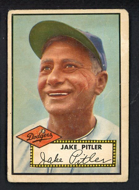 1952 Topps Baseball #395 Jake Pitler Dodgers GD-VG 538590