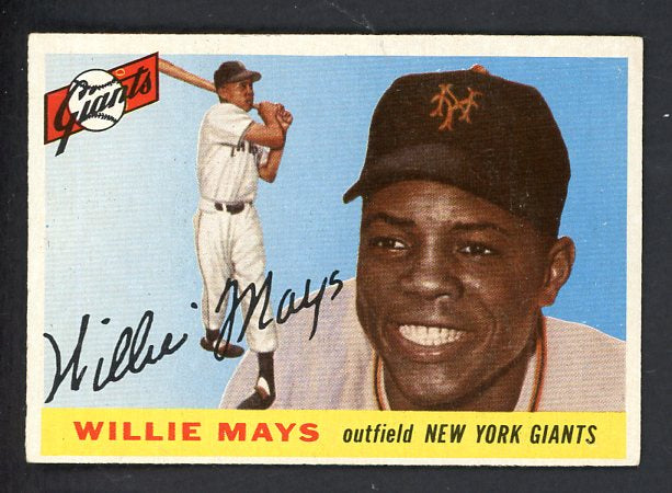 1955 Topps Baseball #194 Willie Mays Giants EX 538598