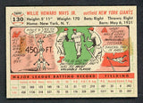 1956 Topps Baseball #130 Willie Mays Giants Good tape residue back Gray 538603
