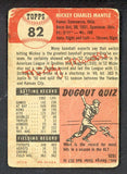 1953 Topps Baseball #082 Mickey Mantle Yankees Fair 538604
